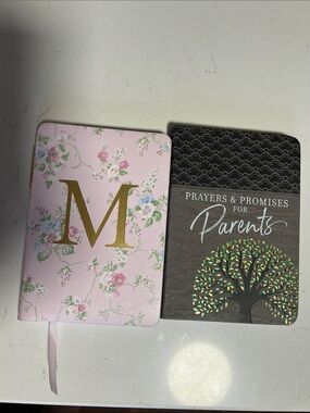 Monogram M Pink Floral Notebook & Prayer Book